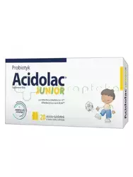 Acidolac Junior, 20misio-tabletek, smak białej czekolady