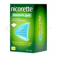 Nicorette Freshmint Gum, 4 mg, guma do żucia, 105 sztuk