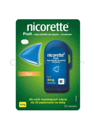 Nicorette Fruit, 4 mg, 20 tabletek do ssania