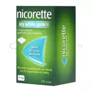 Nicorette Icy White Gum, 2 mg, guma do żucia, 105 sztuk