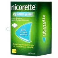 Nicorette Icy White Gum, 4 mg, guma do żucia, 105 sztuk