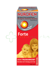 Nurofen Forte, 40 mg/ml, zawiesina doustna o smaku truskawkowym, 100 ml
