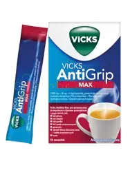 Vicks AntiGrip Max, granulat do sporządzania roztworu doustnego, 10 saszetek