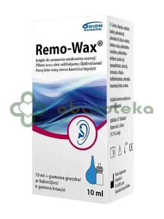 Remo Wax Krople Do Usuwania Woskowiny Usznej Ml Gumowa Gruszka W