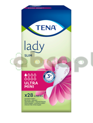 TENA Lady Slim Ultra Mini, Wkłady anatomiczne dla kobiet, 28 sztuk