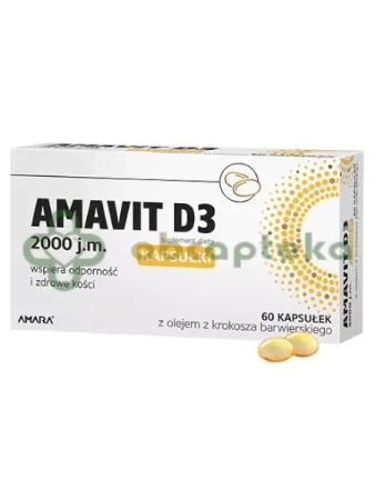 Amavit D3 2000 j.m., 60 kapsułek