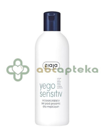 Ziaja Yego Sensitiv, oczyszczający żel pod prysznic dla mężczyzn, 300 ml