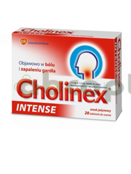 Cholinex Intense, smak jeżynowy, 20 pastylek
