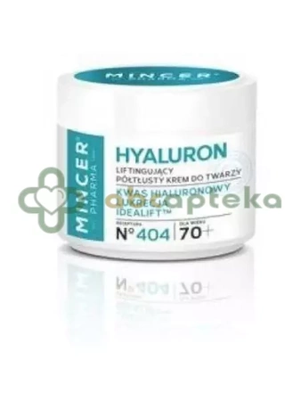 Mincer Pharma Hyaluron, liftingujący półtłusty krem do twarzy 70+, 50 ml