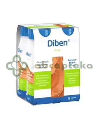Diben Drink o smaku morela-brzoskwinia 4 x 200 ml