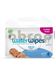 WaterWipes BIO, Chusteczki nawilżane dla dzieci, 240 sztuk (4 opakowań x 60 sztuk)