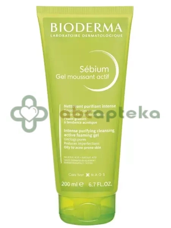 Bioderma Sebium, Moussant actif żel, 200 ml 