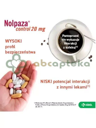Nolpaza control, 20 mg, 14 tabletek dojelitowych