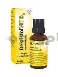 Dekristolvit D3, Krople z witaminą D3 800 UI, 25 ml