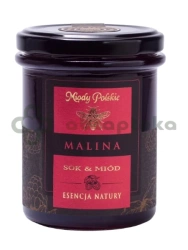 Miody Polskie Miód & Sok Malina, 250 g | DATA WAŻNOŚCI 30.06.2026