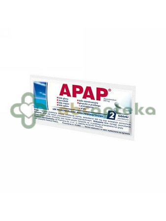 Apap 500 mg, 2 tabletki