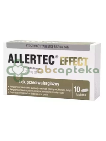 Allertec Effect 20 mg, 10 tabletek