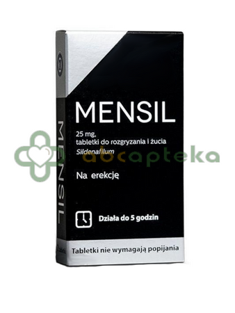 Mensil, 25 mg, tabletki do rozgryzania i żucia, 4 tabletki