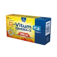 D-Vitum 2000 j.m. K2 MK7 Omega-3, 40 kapsułek