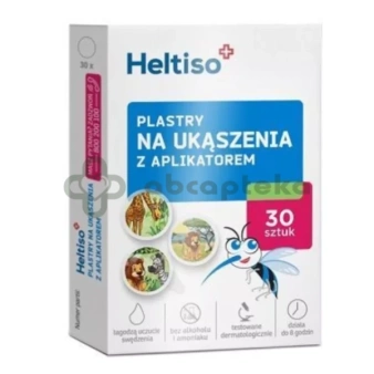 Heltiso Plaster na ukąszenia z aplikatorem, 30 sztuk | DATA WAŻNOŚCI 31.03.2026