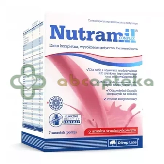 Olimp Nutramil Complex, smak truskawkowy, 7 saszetek | DATA WAŻNOŚCI 23.02.2027
