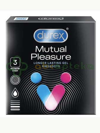 Durex Mutual Pleasure prezerwatywy, 3 sztuki