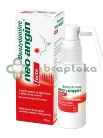 Benzydamine Neo-Angin Forte aerozol do gardła 15 ml