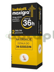 Tadalafil Maxigra 10 mg, 2 tabletki powlekane