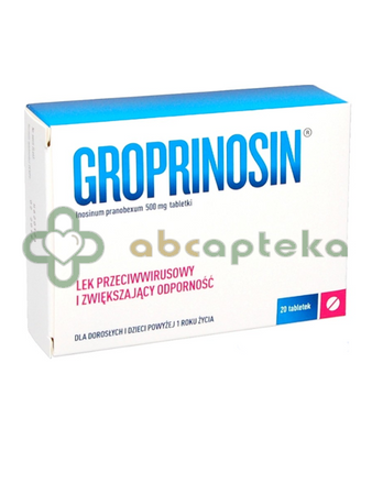 Groprinosin 500 mg, 20 tabletek