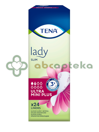 TENA Lady Slim Ultra Mini Plus, Wkłady anatomiczne dla kobiet, 24 sztuk