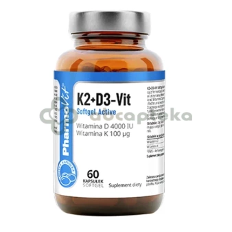 Pharmovit K2+D3-Vit Softgel Active, 60 kapsułek