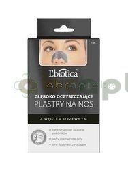 L'Biotica plastry głęboko oczyszczające na nos z węglem drzewnym 3 sztuki