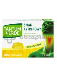 Tantum Verde, smak cytrynowy, 20 pastylek