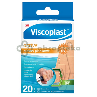 Viscoplast Active, zestaw plastrów piankowych, 20 sztuk