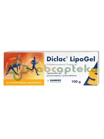 Diclac Lipogel, 10 mg/g, żel, 100 g