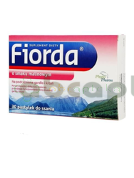 Fiorda o smaku malinowym, 30 pastylek do ssania