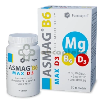 Asmag B6 Max D3, 50 tabletek