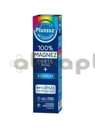 Plusssz 100% Magnez Forte + B-Complex, smak pomarańcza-grejpfrut, 20 tabletek musujących
