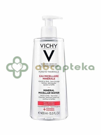 Vichy Purete Thermale, Mineralny płyn micelarny dla skóry wrażliwej, 400 ml