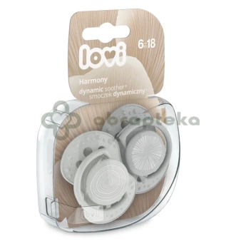 Lovi, smoczek uspokajający, silikonowy, dynamiczny, Harmony Boy, 6-18 miesięcy, 2 sztuki