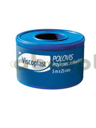 Viscoplast Polovis, przylepiec jedwabny, 5 m x 25 mm, 1 sztuka