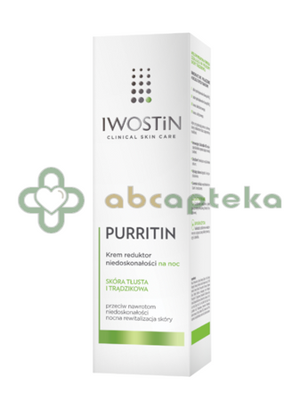 Iwostin Purritin krem reduktor niedoskonałości na noc 40 ml