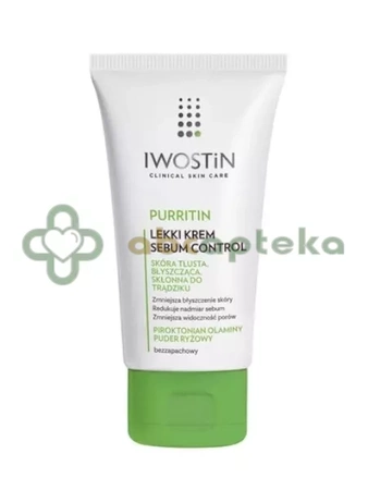 Iwostin Purritin, lekki krem Sebum Control, skóra tłusta, błyszcząca, skłonna do trądziku, 60 ml