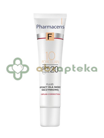 Pharmaceris F, fluid kryjący dla skóry naczynkowej, 10 Porcelain, SPF 20, 30 ml