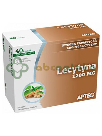 Lecytyna 1200 mg APTEO, 40 kapsułek