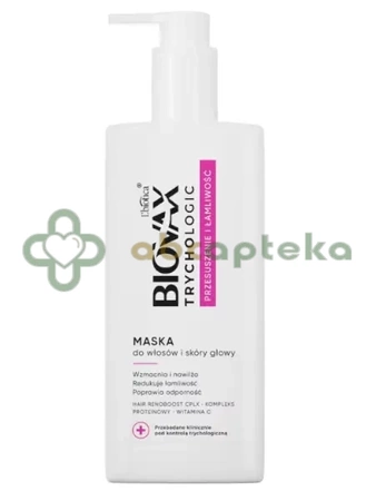 Biovax Trychologic, Przesuszenie i Łamliwość, maska do włosów i skóry głowy, 200 ml