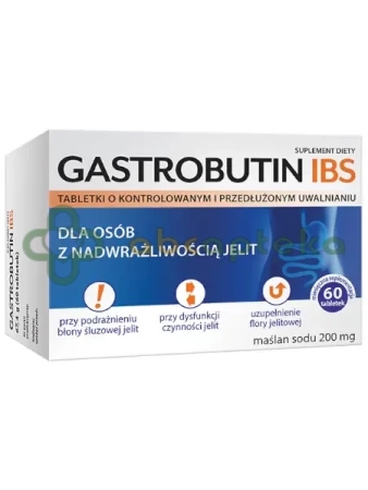 Gastrobutin IBS 200 mg,              60 tabletek