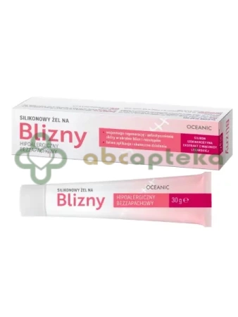 Oceanic, Silikonowy żel na blizny i rozstępy - bezzapachowy, hipoalergiczny, 30 g