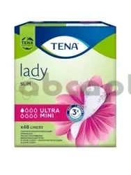 TENA Lady Slim Ultra Mini, wkłady anatomiczne dla kobiet, 48 sztuk