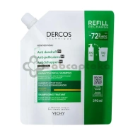Vichy Dercos, szampon przeciwłupieżowy, włosy suche REFILL, 390 ml